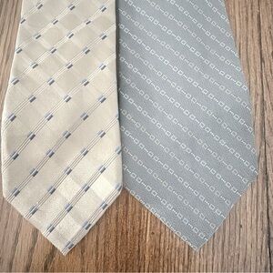 Michael Kors / Donna Karan Designer Tie Lot of 2 Timeless Silk Italy USA DW